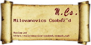 Milovanovics Csobád névjegykártya